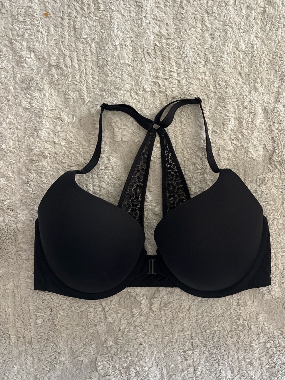 Victoria's Secret Body by Victoria Front-Close Racerback Bra - Black (34D)